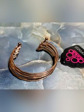 paparazzi Copper-Tone Multiwire Cuff Bracelet